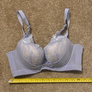 NWOT Light Blue Elegant Lace Corset Style Push-up Bra